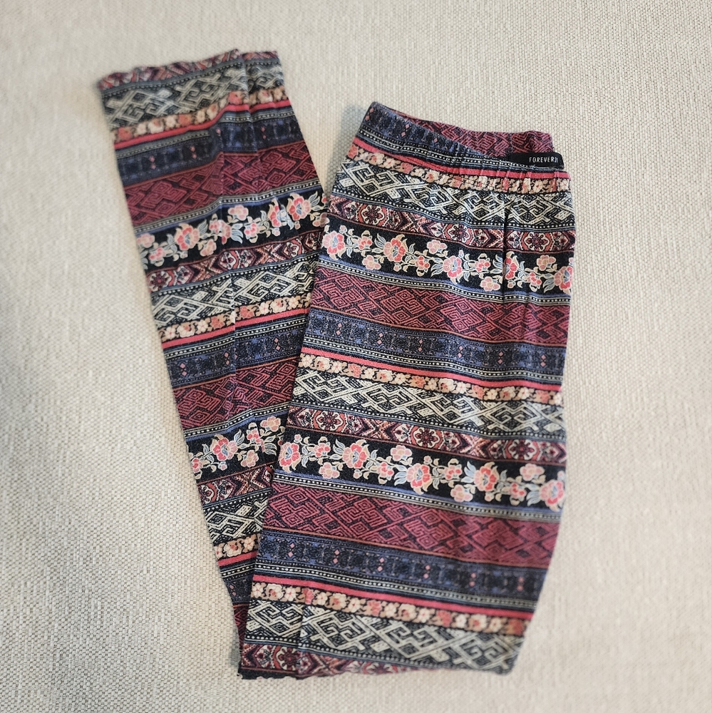 Patterned Multicolor Leggings